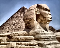 Historia corta de la pirámide de Gizeh en Egipto