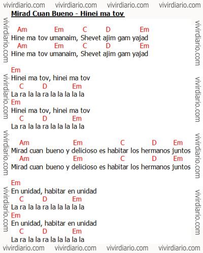 Mirad cuan bueno y delicioso es letra
