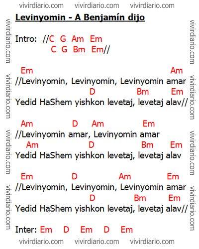 Letra de Levinyomin - A Benjam�n dijo